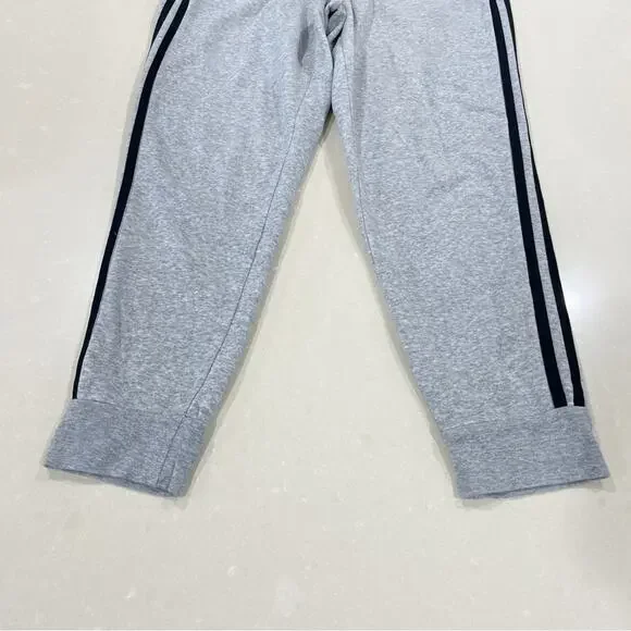 Adidas Essentials 3-Stripes Joggers Sweatpants Gray Black Medium - Picture 3 of 6